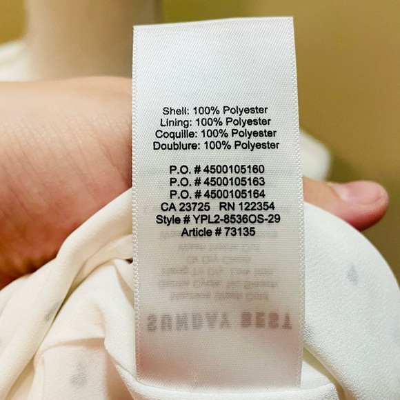 Aritzia Sunday Best White and Black Heart Wrap Dress Size 8 - Picture 7 of 9